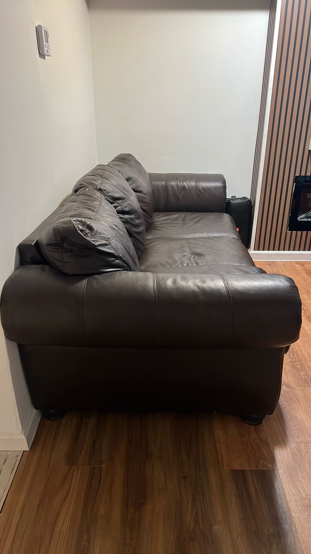 Brown Leather Couch Set