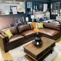 ASHLEY LEATHER  SECTIONAL SOFA COUCH WİTH İNTEREST FREE PAYMENT OPTİONS  KIESSEL