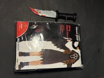 Bling Ghost Face Child Halloween Costume Set
