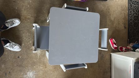 Kids wooden table with chairs
