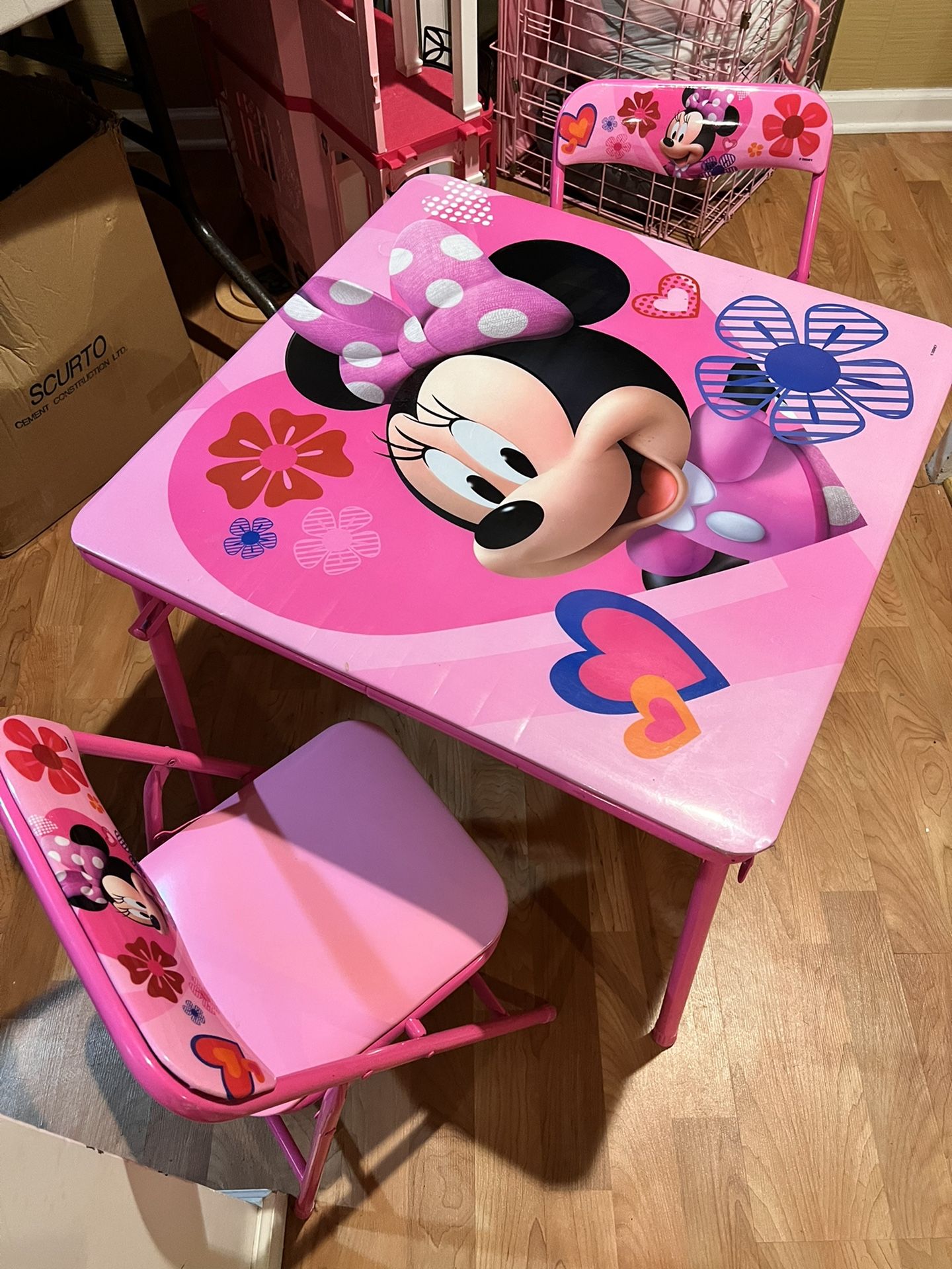Kids Minnie Mouse Table And Chair Set