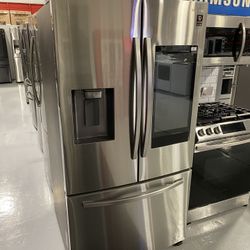 Samsung Stainless Steel 26.5 Cu. Ft. 3-Door French Door Refrigerator With Family Hub