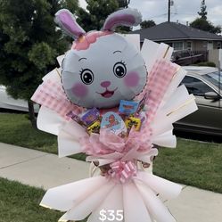 Easter balloon bouquet candy basket flower