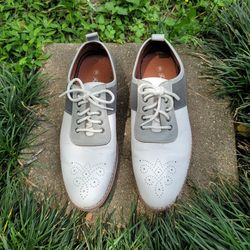 Men's Ferro Aldo 3-tone Lace Shoes White & Grey, 9