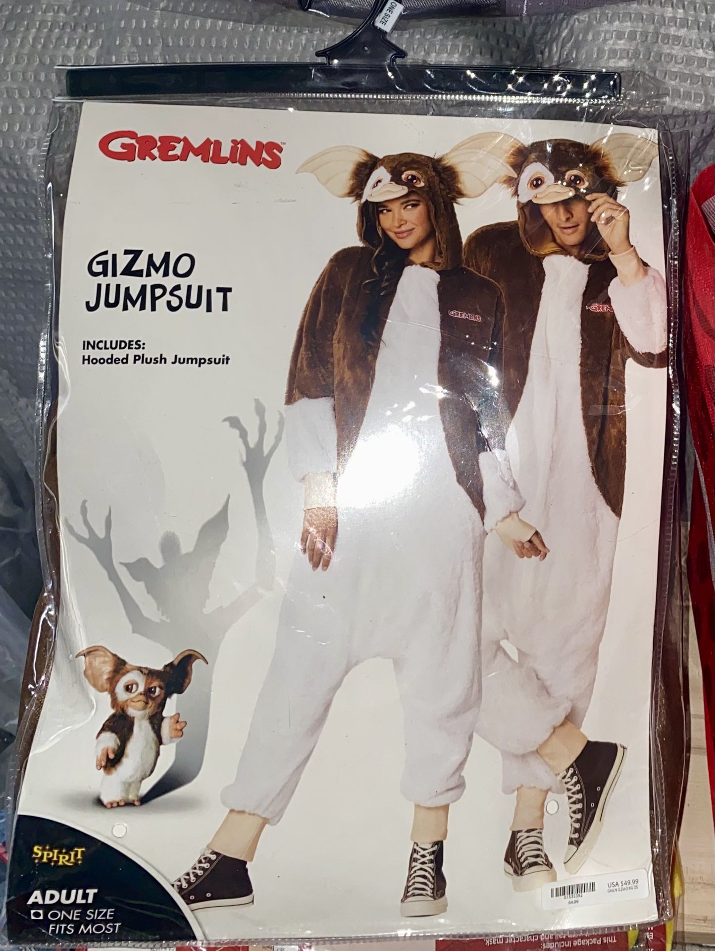 Gremlins Gizmo Jumpsuit Halloween Costume Size Adult