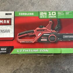 CRAFTSMAN 10-Inch Cordless Chainsaw - 24V Lithium-Ion – $75 📍 Near Ft. Apache & Sunset (ZIP 89148)