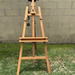 Art Easel Wood With Light For Painting Adjustable 