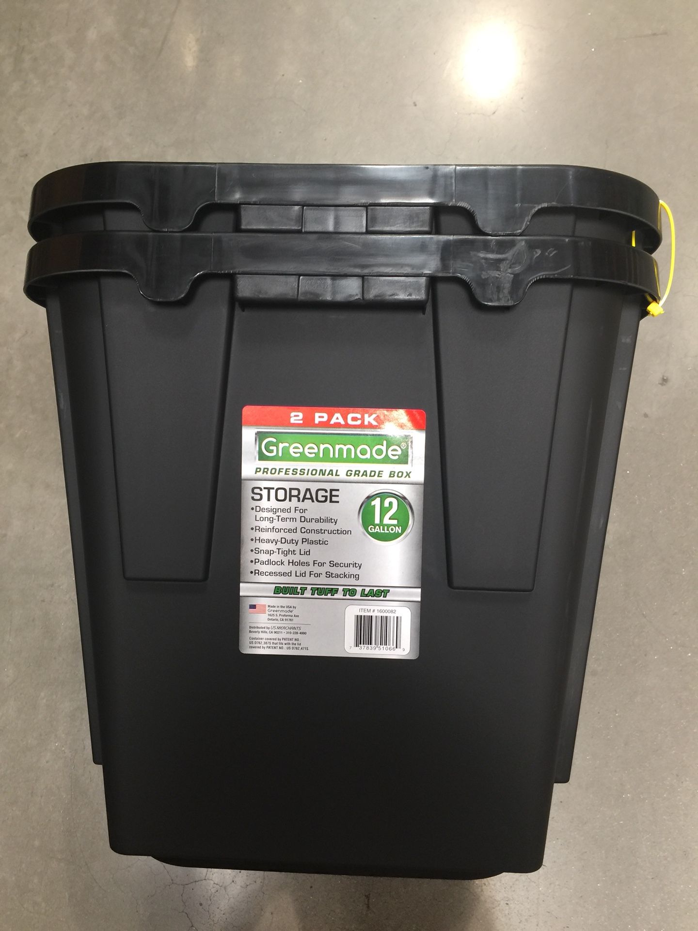 GREENMADE STORAGE BINS 12 GALLON Six bins with lids for 60) for Sale