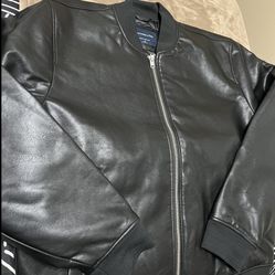 Abercrombie Leather Jacket XL