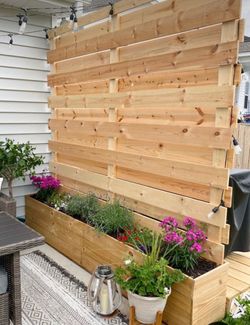 Custom Size Planter Box With Wheel Restaurant Home Decor Outdoor Raised Bed Vegetables Herb AC pool equipment heater cover privacy wall