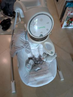 Ingenuity InLighten Baby Swing, Motorized Vibrating, Swivel Infant Seat