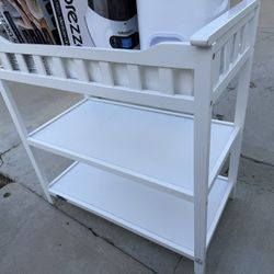 White changing table with Changing Pillow Top