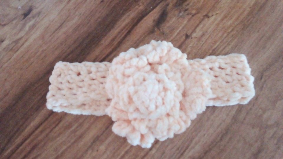 Yellow Rose Crochet Headband