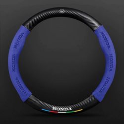 Honda Steering Wheel Covers- Leather - Carbon Fiber 