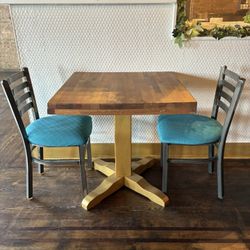 Wooden Butcher Block Table 40x40