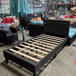 New 82”X43”X40.5”  Upholstered Twin Size Bed Frame w/headboard