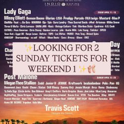 SUNDAY TICKETS