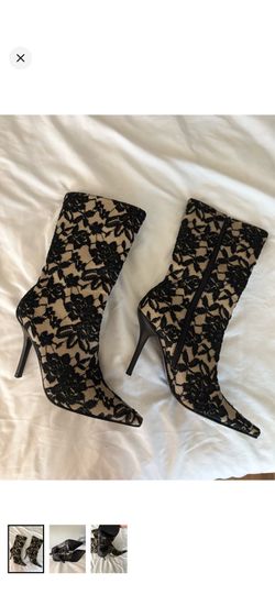 Lace Heel Boots