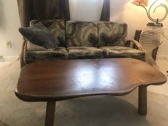 Antique Vintage 1950s Mid Century Wood Turnbridge Table