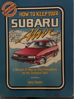 Subaru Auto Manual for 1975 to 1988