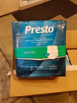 Presto Supreme, Briefs with Tabs. 15XL