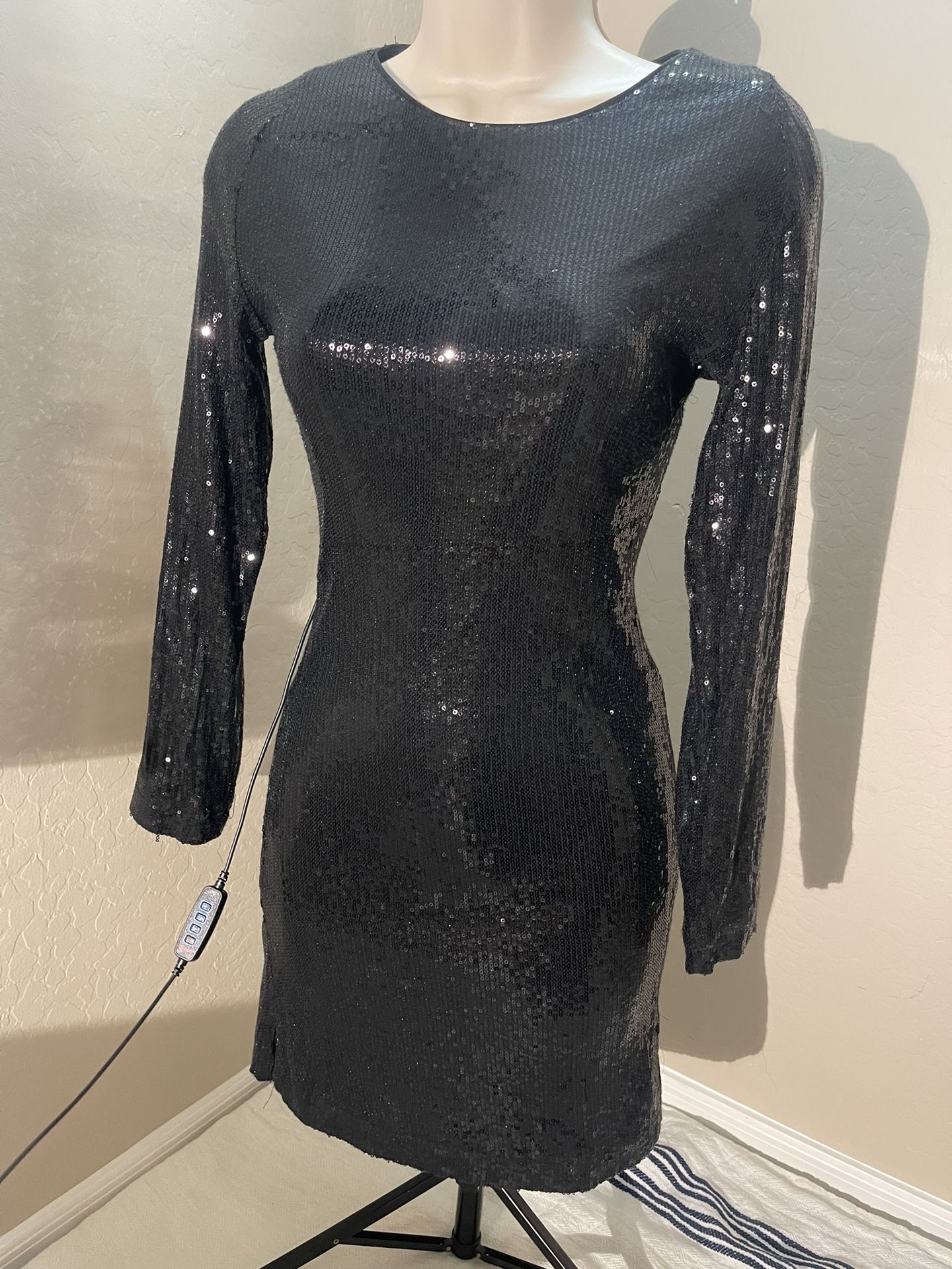 Sequin Black Dress