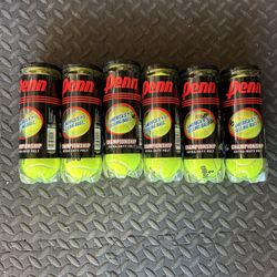 6 Pack Of Penn Championship Extra Duty Tennis Balls