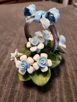 Beautiful New Capodimonte Flower Basket