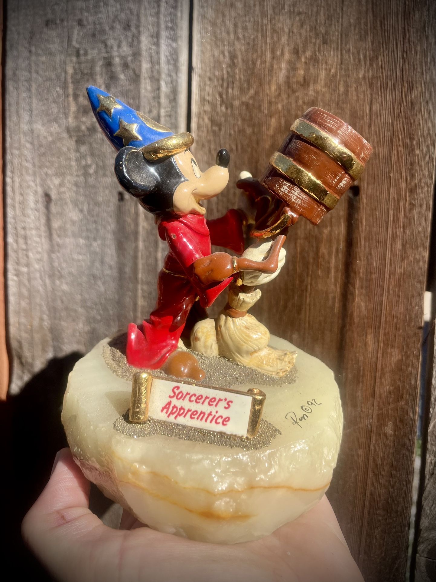 Disney - Signed Ron Lee - Limited #950/2750 - Sorcerer's Apprentice Mickey Mouse Figurine, 1995