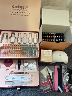 Beetles Nail Kit Set – Gel Polish + UV Lamp + Tools + Tips Full Bundle