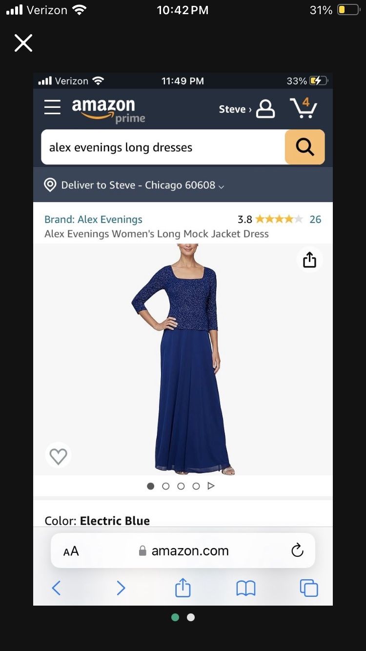 Formal Dress. 14W. Altered To 5’4”
