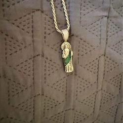 925 SILVER SAN JUDAS GREEN