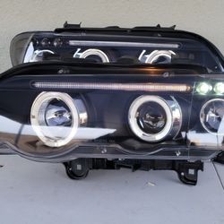 01-03 Bmw X5 E53 LED Projector Headlights Luces Calaveras Micas Faros Focos Faroles