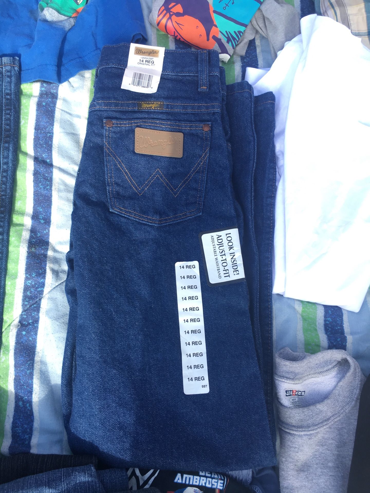 Wrangler pants size 16 slim and 14 regular 2 for $40