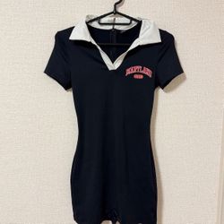 Medium Black and white Maryland polo tight bodysuit