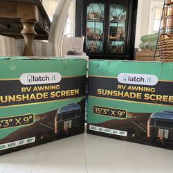 (2) Rv Camper Sunshade Screens 