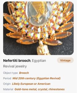 Juliana Nefertiti Egyptian brooch/pendant