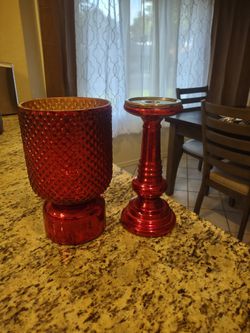 Big Glass Candle Holders 