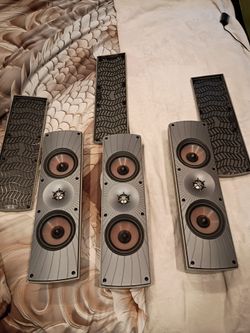 3x Paradigm Monitor Series Slim Home Theater Speakers - Excellent Condition