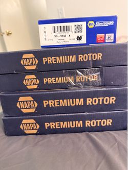 NAPA Premium Rotors and SilentGuard Brake Pads front and rear Hyundai Ioniq hybrid 2018