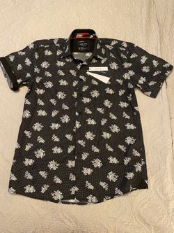 Men’s Black Floral Shirt - Large