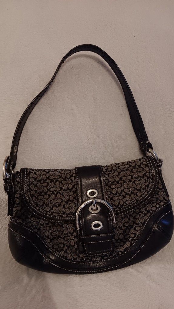Black Vintage Coach Shoulder Bag
