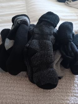 12 pair of cold weather thick socks.