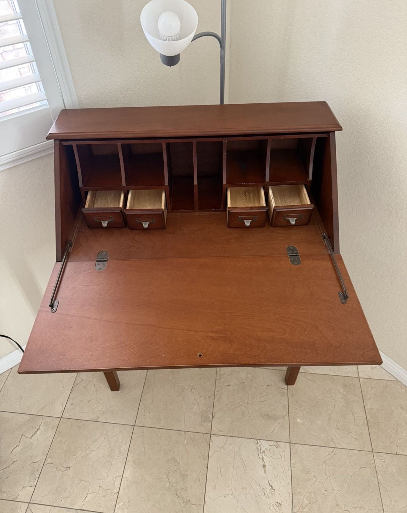 Beautiful Solid Wood Folding Secretary Desk with Drawer Signature Design Great Condition