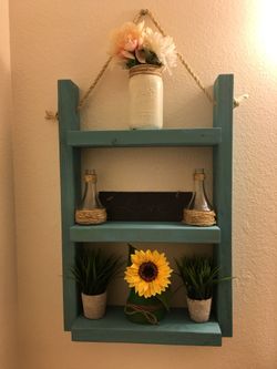 Rustic Solid Wood ladder Shelf