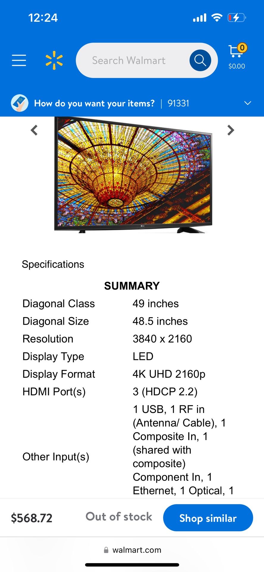 50 Inch Lg Smart UHD tv