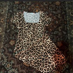 Leopard Print Bodycon Midi Dress
