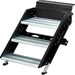 Lippert Solid Step 30″ Triple RV Entry Step Assembly – Model 791573, Adjustable