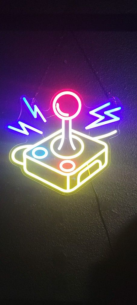 LED Neon Arcade Controller Sign