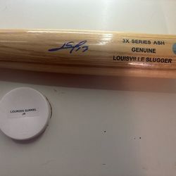 Lourdes Gurriel Jr Signed Baseball Bat – AJ Sports World COA – Autographed